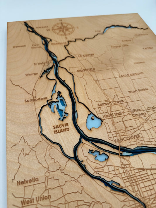 Bathymetric Map - Columbia River (Kalama to Camas)