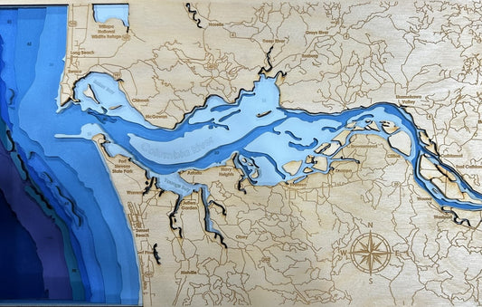 Bathymetric Map - Columbia River (Oregon Coast)
