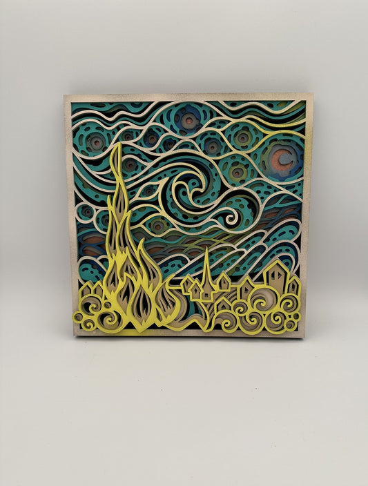 Layered Artwork - Starry Night