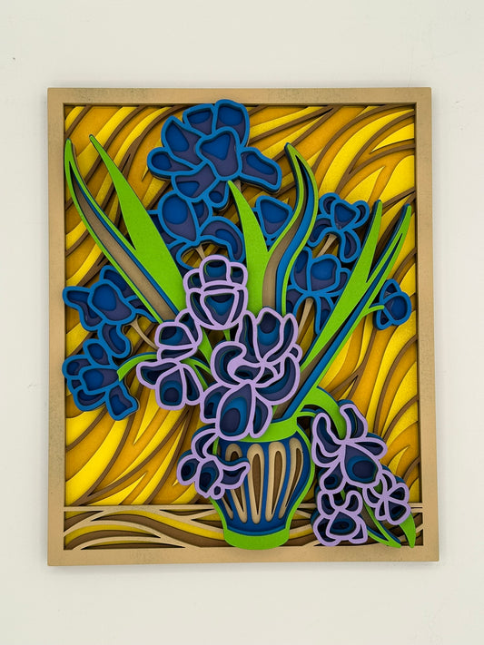 Layered Artwork - Irises