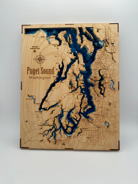 Bathymetric Map - Puget Sound