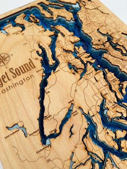 Bathymetric Map - Puget Sound