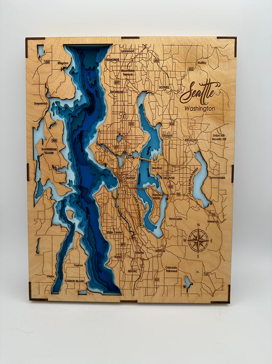 Bathymetric Map - Seattle