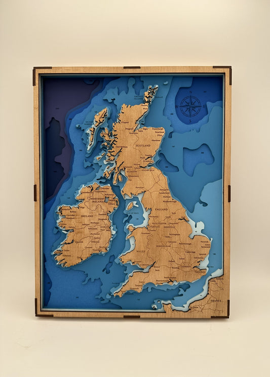 Bathymetric Map - British Isles